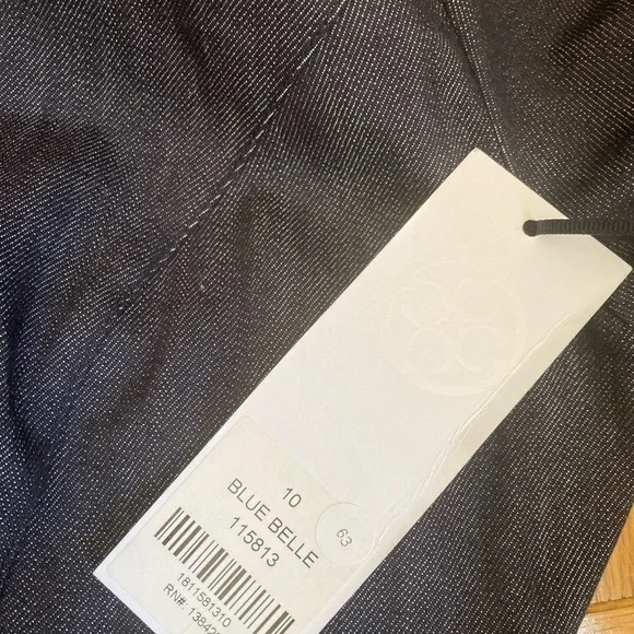 Carlisle Collection NWT Denim Blue Bell Dress Short Sleeve Fit Flare Dress - Picture 8 of 13